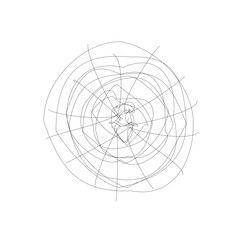 Obraz premium Scribble Spider Web