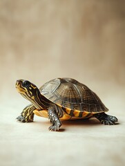 Obraz premium Turtle isolated on paper background