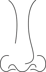 Human Nose Line Illustration