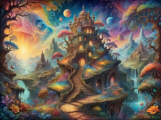 Landscape on an unknown beautiful planet