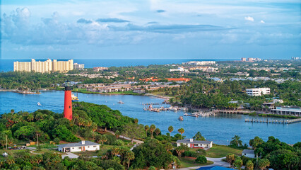 aerial view of Jupiter Inlet