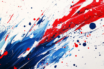 USA Flag Colors in Red, White, and Blue, Vibrant abstract background