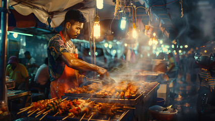 Naklejka premium realistic high-resolution photo of chef, with detailed background