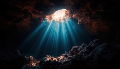 Cave diving, underwater exploration, vibrant caverns, adventurous journey