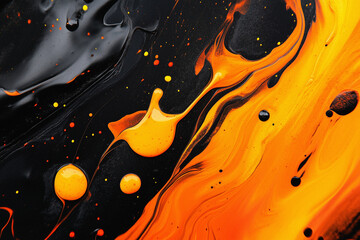 Orange and black painted background