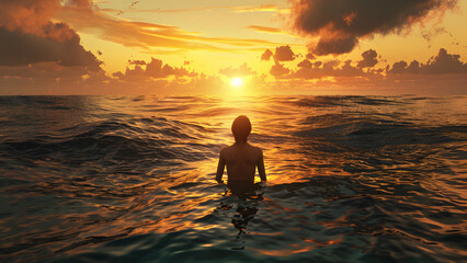 Fototapeta premium realistic high-resolution photo of sea, with detailed background