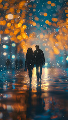  realistic high-resolution photo of lovers, with detailed background