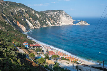 Fototapeta premium Amazing view of Petani Beach, Cephalonia, Greece