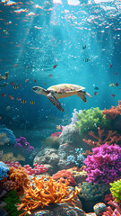  realistic high-resolution photo of Sea, with detailed background