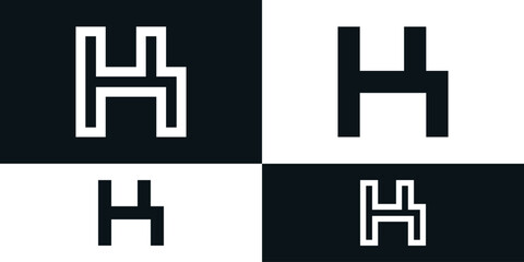 Obraz premium Abstract initial letter K logo design with square shape. Premium Vector