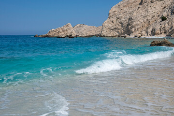 Obraz premium Amazing view of Petani Beach, Cephalonia, Greece