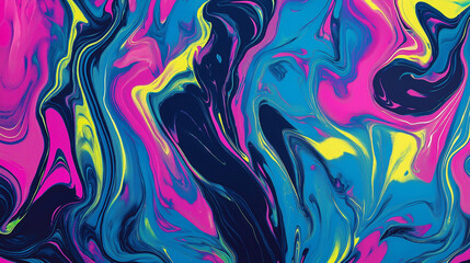 Fototapeta premium Neon-inspired marbled paper background