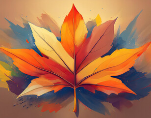 Fototapeta premium Abstract Leaf Impression in Varying Autumn Shades