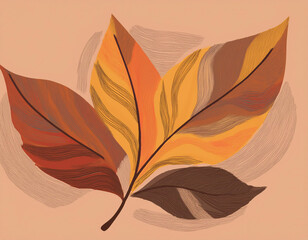 Fototapeta premium Abstract Leaf Impression in Varying Autumn Shades