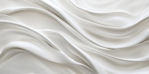 This is a smooth, flowing white silk fabric that exudes elegance and sophistication for any setting