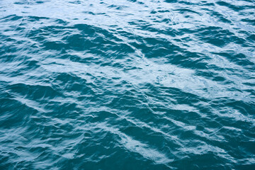 Sea texture. View of ocean waves. Blue water background. Blue ocean water texture background. Surface of the sea.