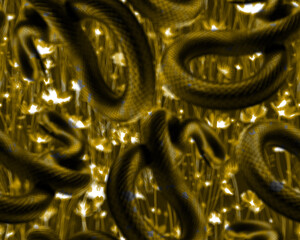 Gothic style seamless pattern with soft blurry chamomile flowers. Halloween themed graphic print for clothing, fabric, wallpaper, home decor, wrapping paper.