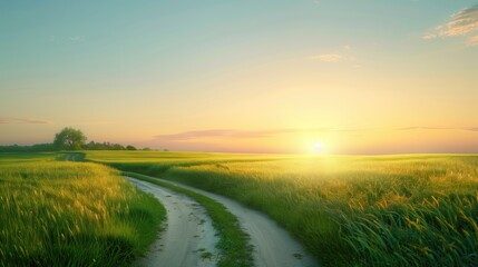 Fototapeta premium Free good morning scene wallpaper background photo