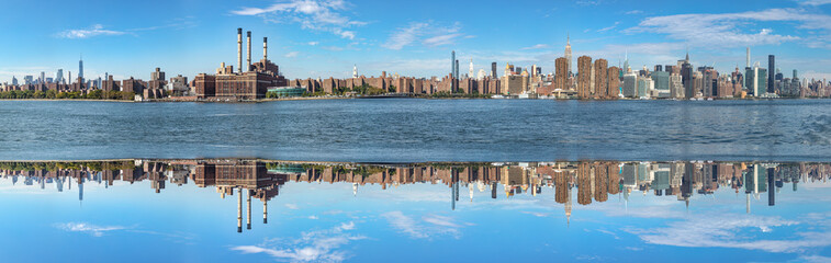 panorama of New York with river Hudson