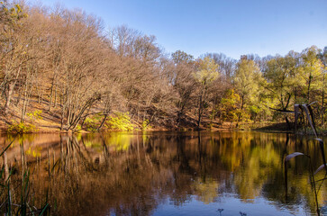 Late autumn by the lake.
