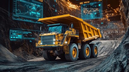 Mining Truck with Digital Interface.