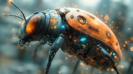 Futuristic Cyborg Insect.