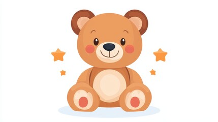 Naklejka premium Cute and cuddly teddy bear design