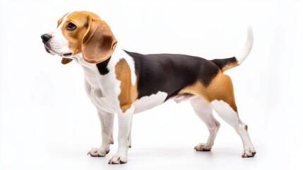 Playful Beagle Standing Proudly