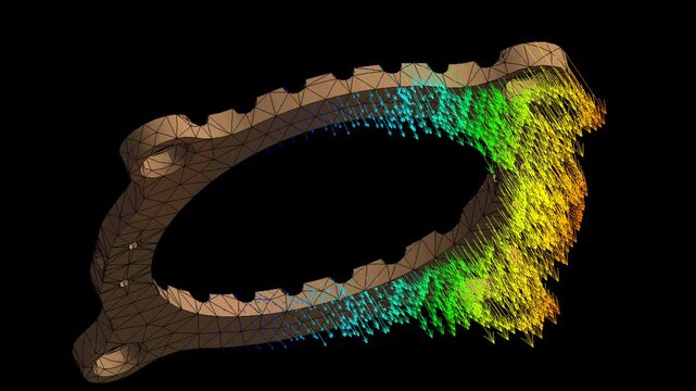 Mechanic simulation engineering - Stress and breakpoint analysis of Mechanical ring part under force and moment conditions