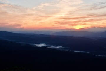 sunset in the mountains