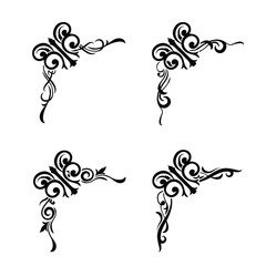 Classic Vintage Baroque Victorian Frames Separator Elements Classic Wedding Invitation