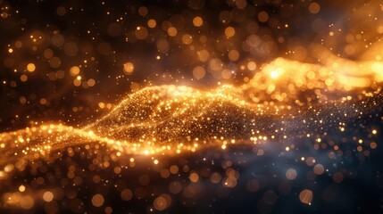 Obraz premium Abstract Golden Glitter and Bokeh Background