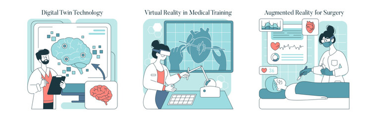 Medical Technology. Flat Vector Illustration