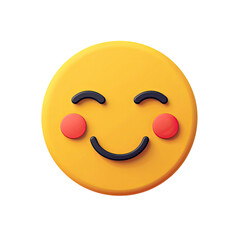 Fototapeta premium Smile Emoji illustration isolated No Background, Generative AI