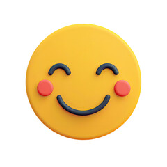 Fototapeta premium Smile Emoji illustration isolated No Background, Generative AI