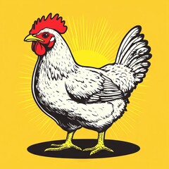 vector colorful chicken logo " ai generator "