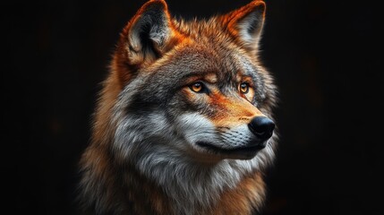 Fototapeta premium Wolf wallpaper. Wolf poster 
