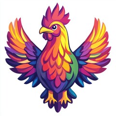 Fototapeta premium vector colorful chicken logo 