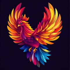 Obraz premium vector colorful chicken logo 