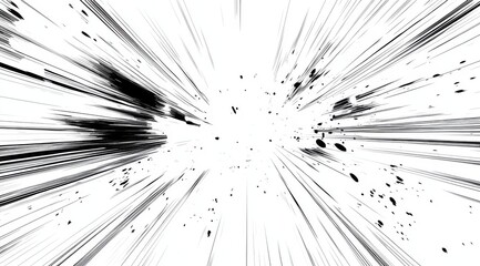 Obraz premium Experience a surge of highenergy creativity in a vibrant comicstyle. This work showcases intense motion with striking lines, dynamic shapes, and unforgettable visuals that impact the viewer