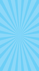 縦向きの青い集中線の背景イラスト