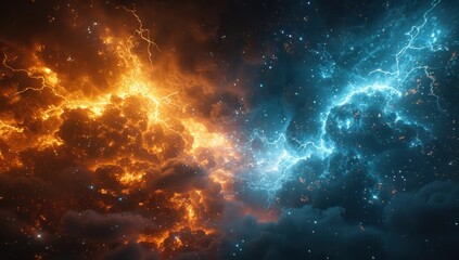 Clash of Elements: Fire and Ice in the Cosmos