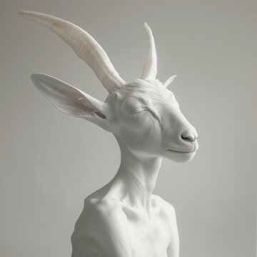 Man with animal goat head