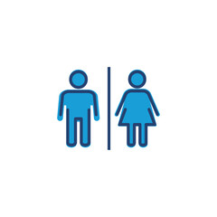 Toilet icon vector. restrooms icon vector. bathroom sign. wc, lavatory