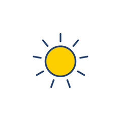 Sun icon vector. Brightness Icon vector