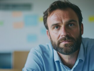 Obraz premium Professional Beard Man in Office