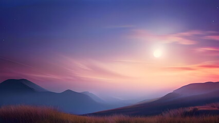 Fototapeta premium sunset in the mountains