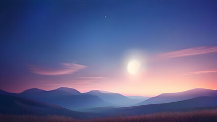 Obraz premium sunset in the mountains