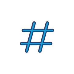 Obraz premium Hashtag icon vector. hashtag symbol