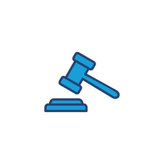 Gavel icon vector. judge gavel icon vector. law icon vector. auction hammer